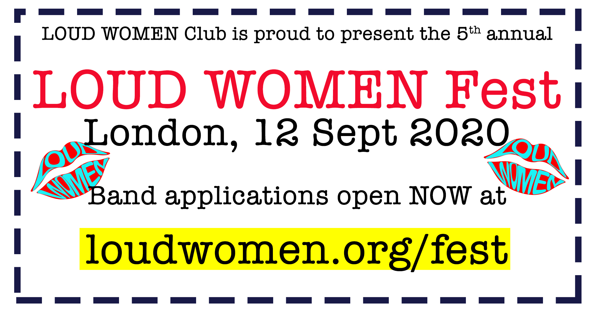 Female and non-binary acts wanted for Loud Women Festival 2020